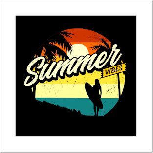 Surf Beach Summer Posters and Art